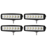 4x 6inch 30w LED Work Light Bar Flood Beam Fog Reverse Lamp Driving Offroad