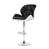 Artiss 2x Kitchen Bar Stools Swivel Bar Stool Chairs Leather Gas Lift Black