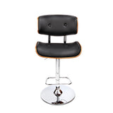 Artiss Wooden Gas Lift  Bar Stools - Black