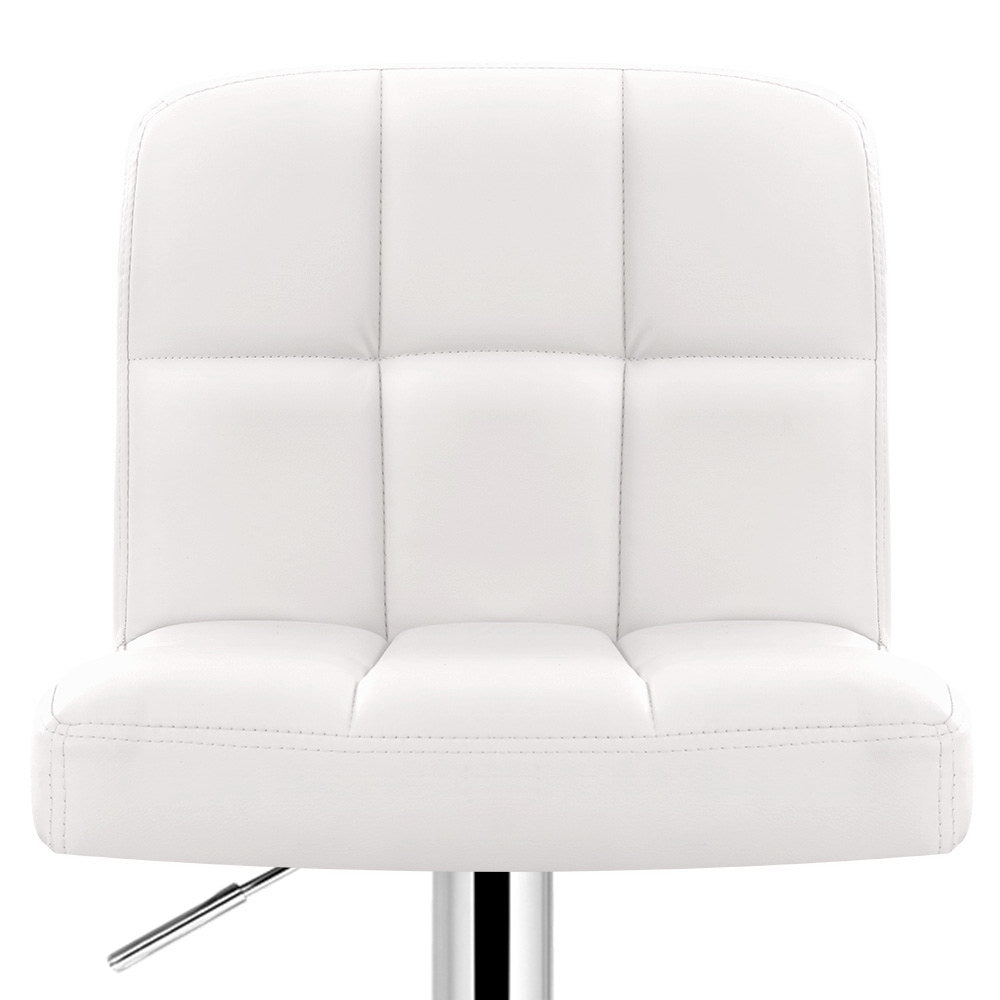 Artiss Set of 2 PU Leather Bar Stools - White