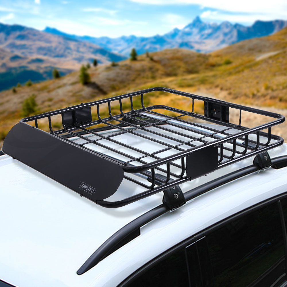 Giantz Universal Roof Rack Basket Car Luggage Carrier Steel Vehicle Cargo 112cm