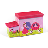 Kids Storage Toy Box Foldable Organiser - Pink