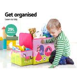 Kids Storage Toy Box Foldable Organiser - Pink