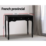 Artiss Hallway Console Table Hall Side Dressing Entry Display 3 Drawers Black