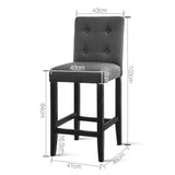 Artiss Set of 2 French Provincial Dining Chair - Charcoal