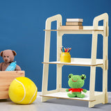 Artiss Kids Bookshelf Children Ladder Shelf Toy Display 3 Tier