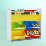 Keezi Kids Bookcase Childrens Bookshelf Toy Storage Organizer 3Tier Display Rack