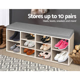 Artiss Bench Wooden Shoe Rack Storage