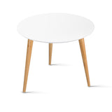 Artiss Round Side Table - White