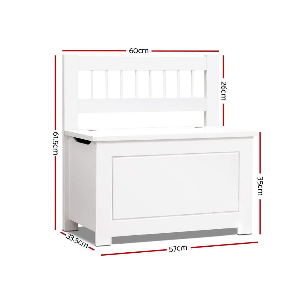 Artiss Kids Toy Box Storage Cabinet - White