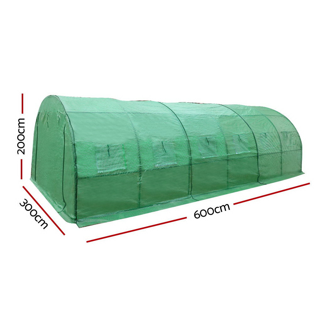 Greenfingers Greenhouse 6MX3M Garden Shed Green House Storage Tunnel Plant Grow