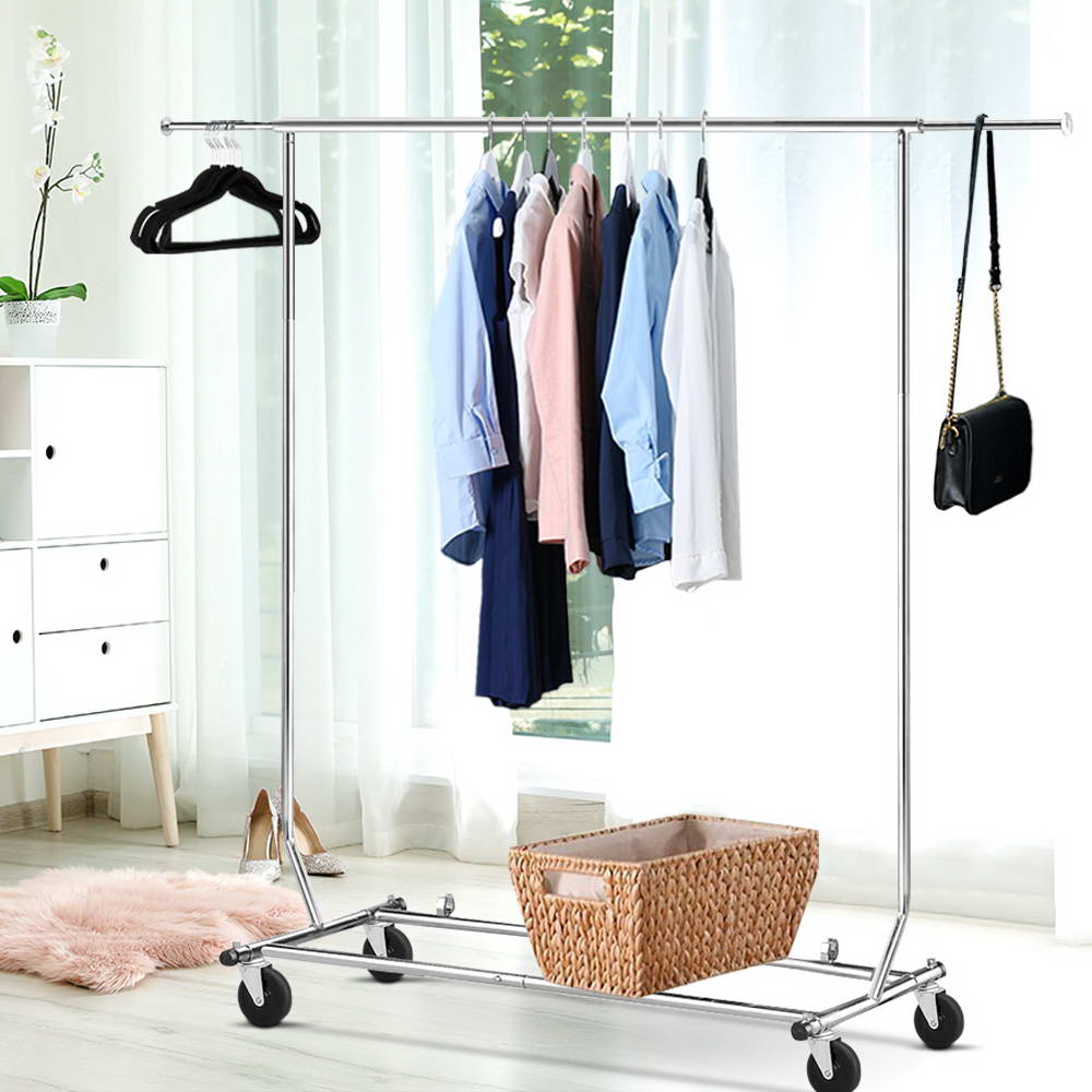 6FT Portable Garment Rack Clothes Hanger Stand Coat Display Rack