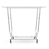 6FT Garment Rack Double Rail Commercial Clothes Rolling Collapsible Hanger Stand