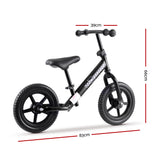 Kids Balance Bike Ride On Toys Puch Bicycle Wheels Toddler Baby 12 Bikes Black"