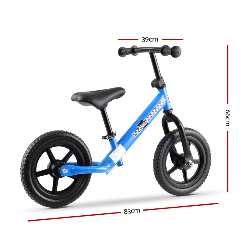 Kids Balance Bike Ride On Toys Puch Bicycle Wheels Toddler Baby 12 Bikes Blue
