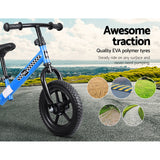 Kids Balance Bike Ride On Toys Puch Bicycle Wheels Toddler Baby 12 Bikes Blue"