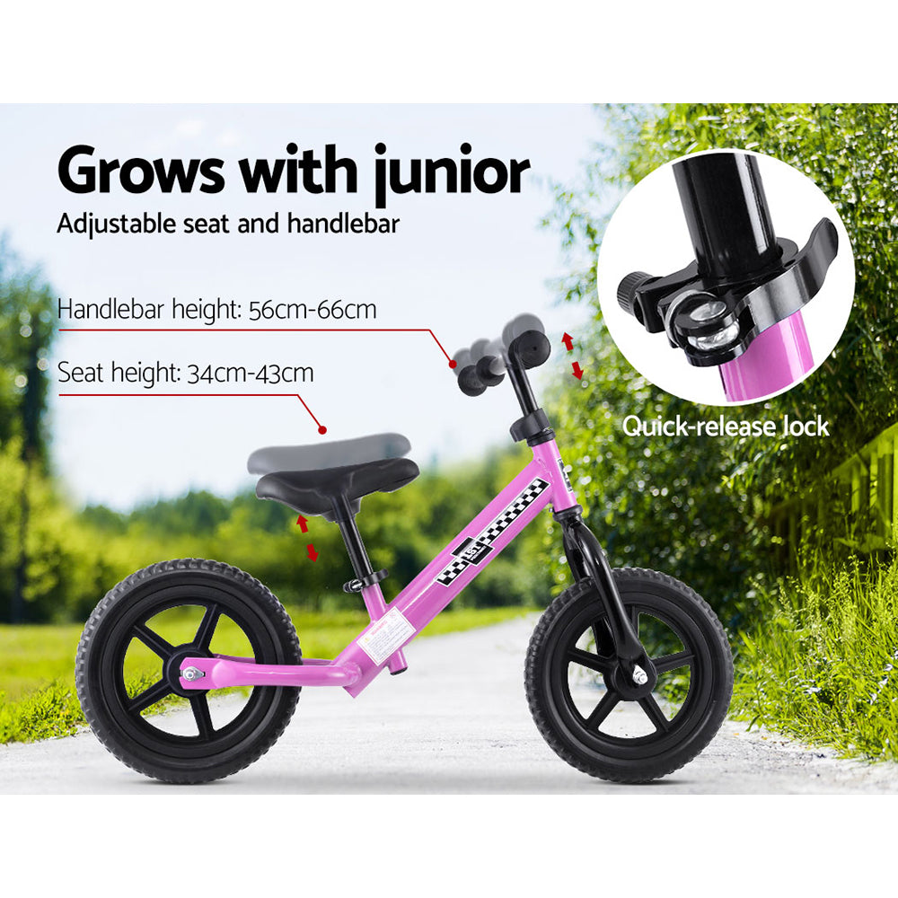 Kids Balance Bike Ride On Toys Puch Bicycle Wheels Toddler Baby 12 Bikes Pink"