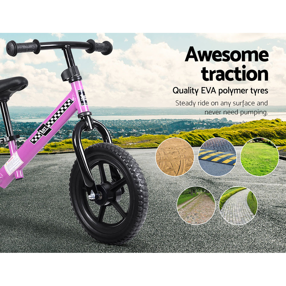 Kids Balance Bike Ride On Toys Puch Bicycle Wheels Toddler Baby 12 Bikes Pink"