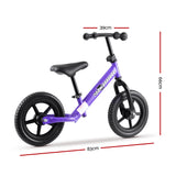 Kids Balance Bike Ride On Toys Puch Bicycle Wheels Toddler Baby 12 Bikes Purple"