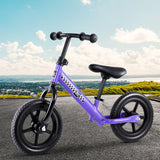 Kids Balance Bike Ride On Toys Puch Bicycle Wheels Toddler Baby 12 Bikes Purple"