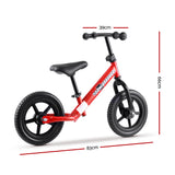 Kids Balance Bike Ride On Toys Puch Bicycle Wheels Toddler Baby 12 Bikes Red"