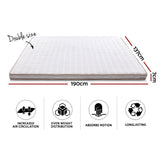 Giselle Bedding Memory Foam Mattress Topper Bed Underlay Cover Double 7cm