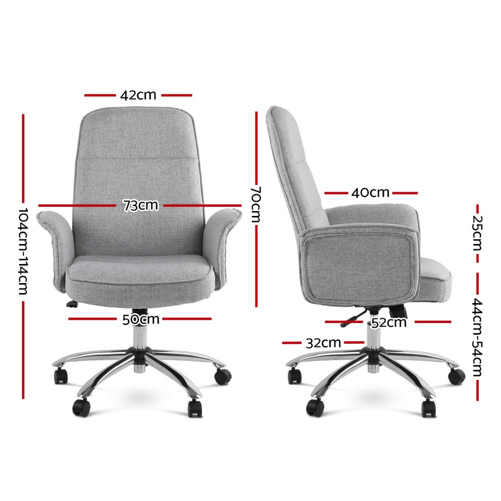 Fabric Office Desk Chair - Grey