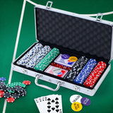 Poker Chip Set 300PC Chips TEXAS HOLD'EM Casino Gambling Dice Cards