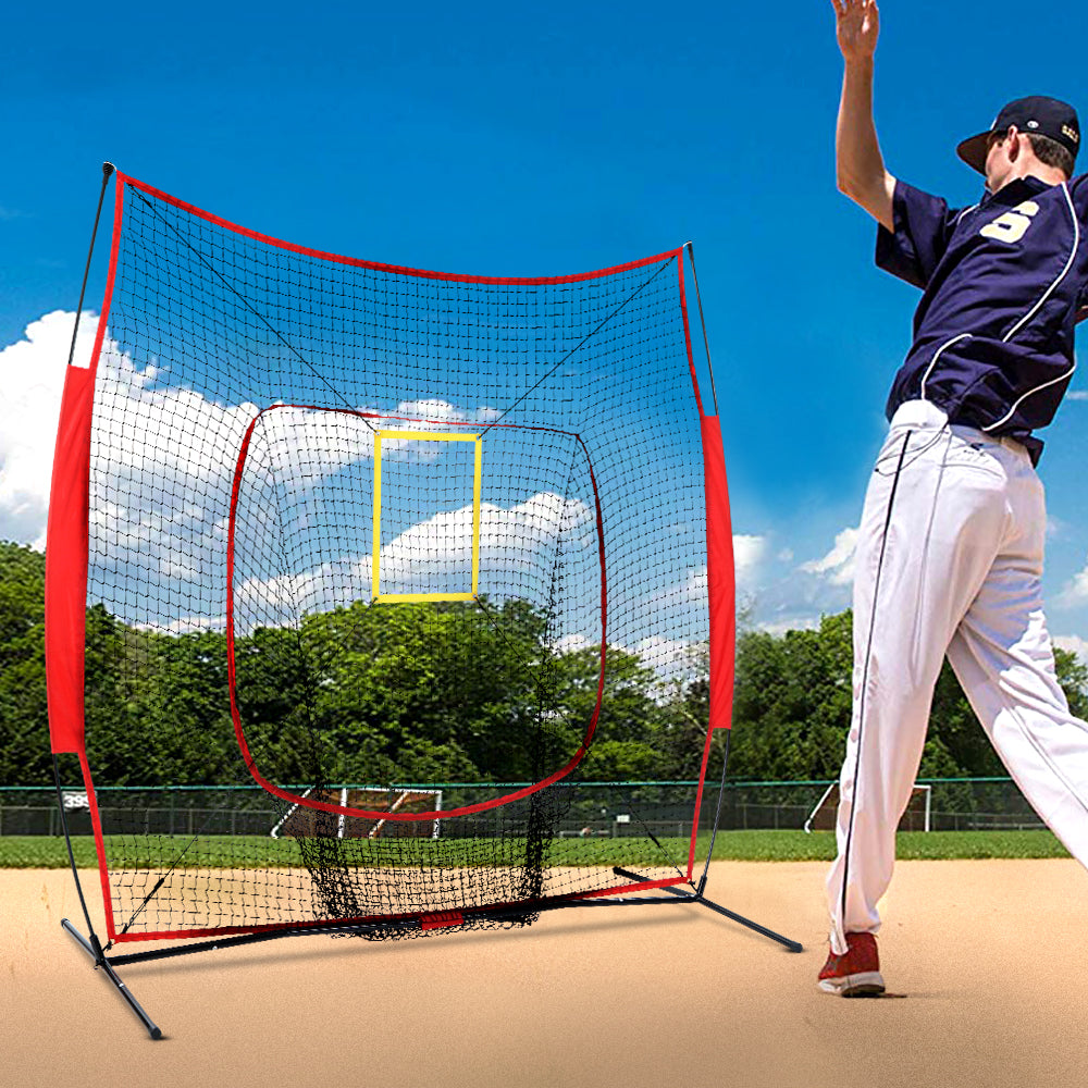 Everfit Portable Baseball Training Net Stand Softball Practice Sports Tennis