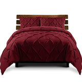 Giselle Luxury Classic Bed Duvet Doona Quilt Cover Set Hotel Super King Burgundy Red
