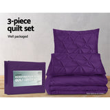 Giselle Luxury Classic Bed Duvet Doona Quilt Cover Set Hotel King Purple