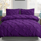 Giselle Luxury Classic Bed Duvet Doona Quilt Cover Set Hotel Queen Purple