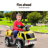 Rigo Kids Ride On Fire Truck Motorbike Motorcycle Car Yellow