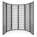 Artiss 6 Panel Room Divider Privacy Screen Foldable Pine Wood Stand Black