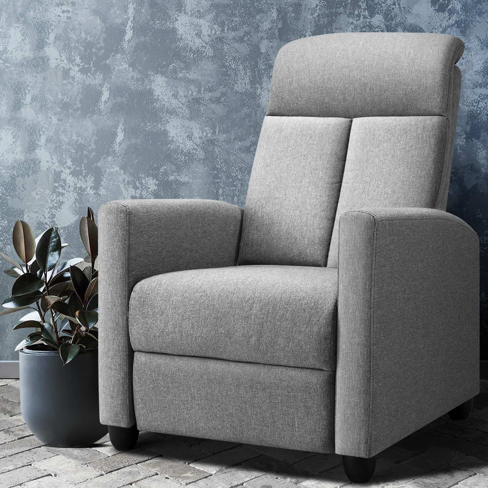 Artiss Recliner Chair Luxury Lounge Sofa Single Armchair Padded Accent Chairs