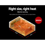 Devanti 3200W Slimline Infared Heater Panel