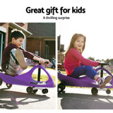 Keezi Kids Ride On Swing Car - Purple