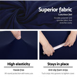 Artiss Sofa Cover Elastic Stretchable Couch Covers Navy 1 Seater