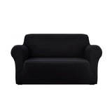 Artiss Sofa Cover Elastic Stretchable Couch Covers Black 2 Seater