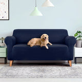 Artiss Sofa Cover Elastic Stretchable Couch Covers Navy 3 Seater