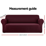 Artiss Sofa Cover Elastic Stretchable Couch Covers Burgundy 4 Seater