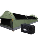 Weisshorn Swag Single Camping Swags Canvas Tent Deluxe Celadon With Mattress