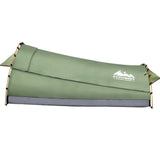 Weisshorn Swag Single Camping Swags Canvas Tent Deluxe Celadon With Mattress