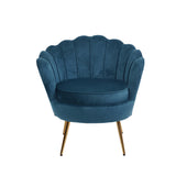 Artiss Armchair Lounge Chair Accent Retro Armchairs Lounge Shell Velvet Navy