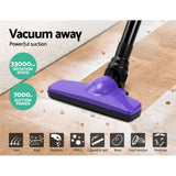 Devanti 120W Cordless Stick Vacuum Cleaner Handheld Handstick Vac Rechargeable Purple and Black