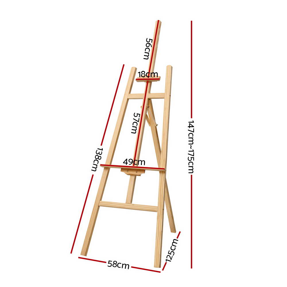 Artiss Pine Wood Easel Art Display Painting Shop Tripod Stand Wedding 175cm