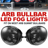 Pair Led Fog & Drl Lights Kit Upgrade For Arb Summit Bull Bar