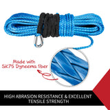 10Mm X 30M Synthetic Winch Rope Dyneema Sk75 Tow Recovery Cable 4WD Car Boat